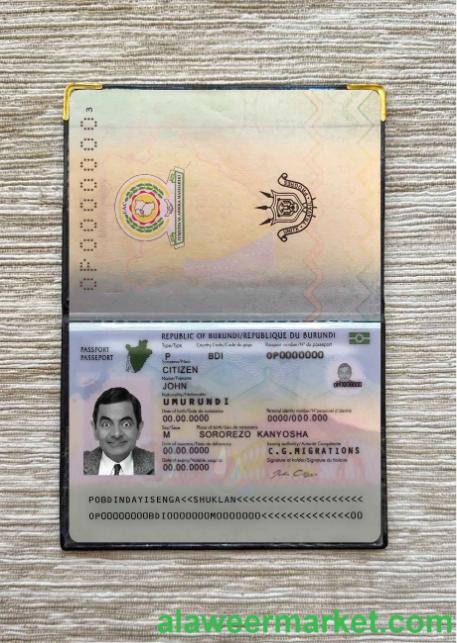 Burundi passport (2019-present) photo look